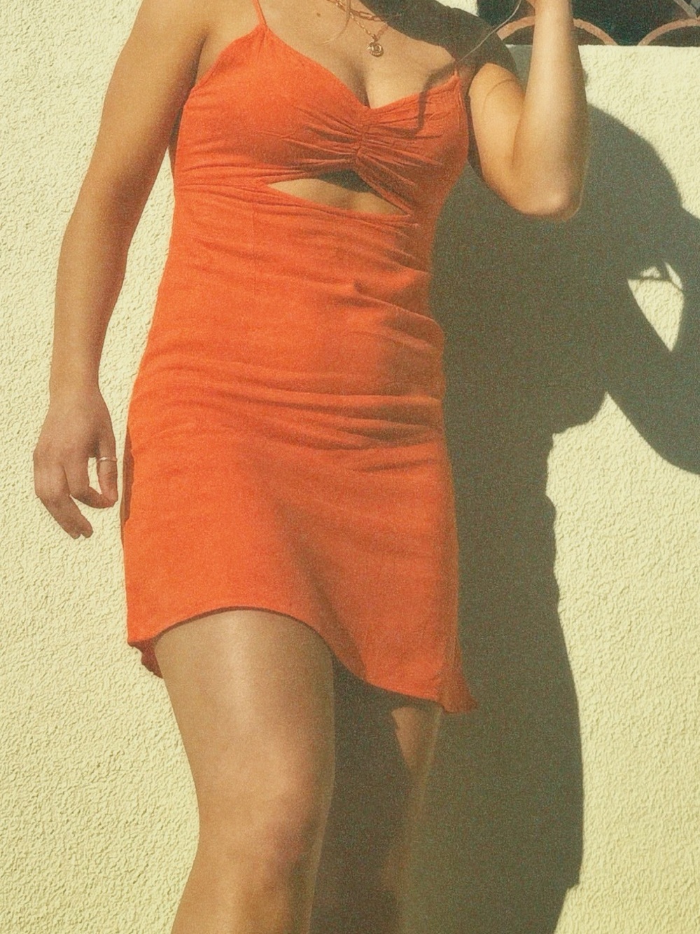 O'Neill Orange Mini Dress with Spaghetti Straps - Picture 8 of 8